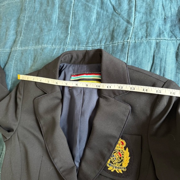 Austin Reed Wool Academia Single Button Navy Blazer Size Medium - Picture 10 of 13